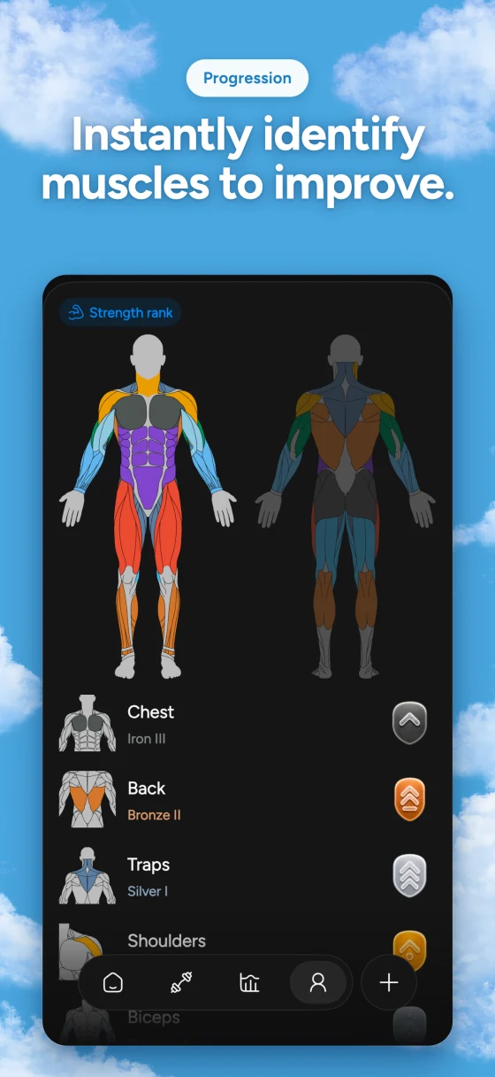 Strength ranks reveal which muscles to improve